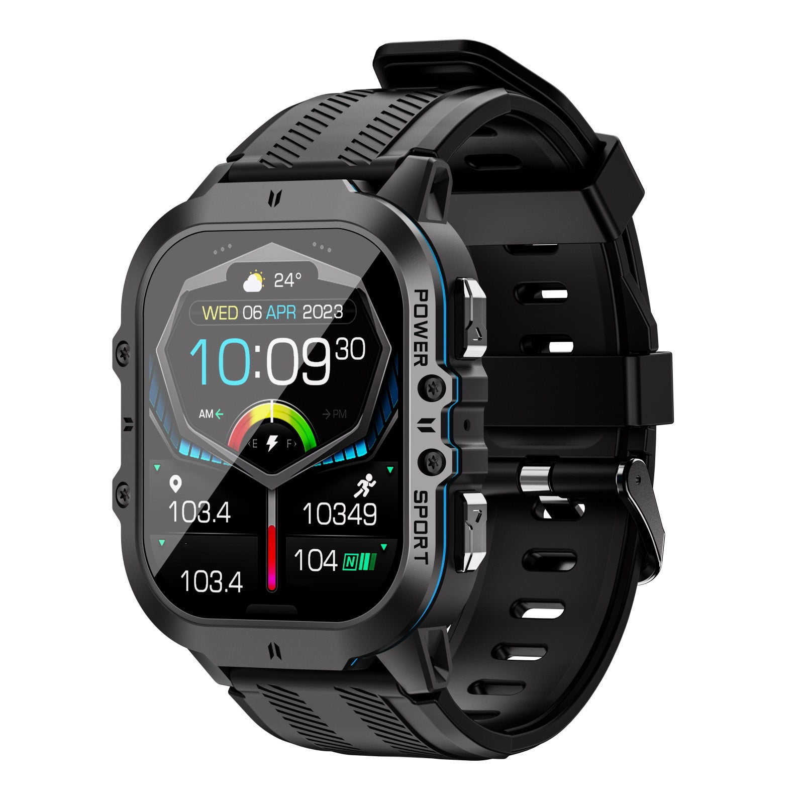 Nkmbld Android Smart Watch Bluetooth Talk Motion Meter Step Bluetooth Call Listen to Smartwatch, Blue