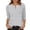 Grey, variant on Conairie Womens 3/4 Sleeve T Shirts Casual Loose Crew Neck Tunic Tops Solid Fashion Elegant Lightweight Work Tee Pullover Outfits Black L
