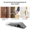 thumbnail image 4 of 2 Pack Set Premium Heavy Duty Door Stop Rubber Wedge with Decorative Storage Holder-Perfect Doorstop for Draft Stopping&more The (gray), 4 of 6