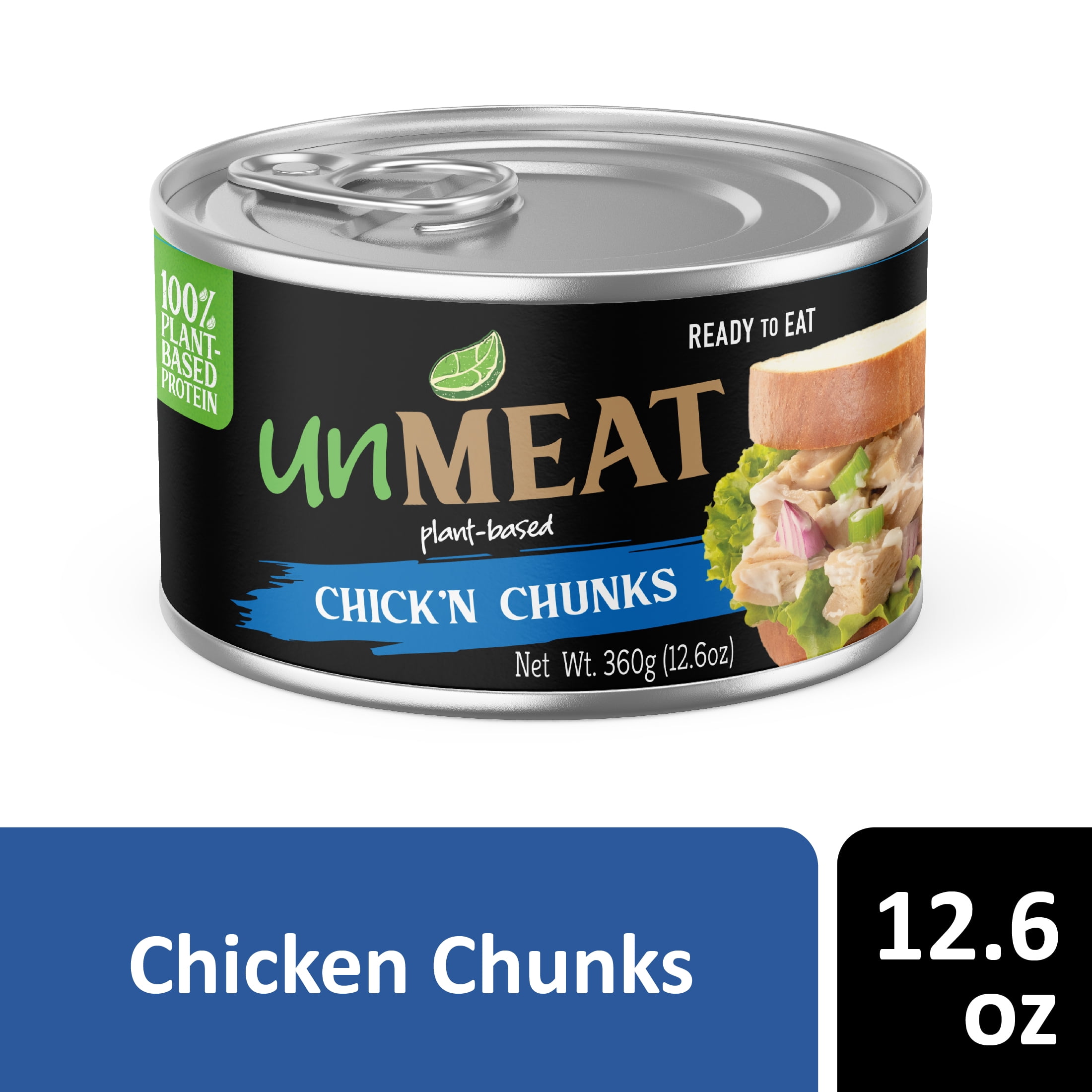 (2 pack) unMEAT Plant-Based Chicken Breast Chunks, 12.6 oz Can