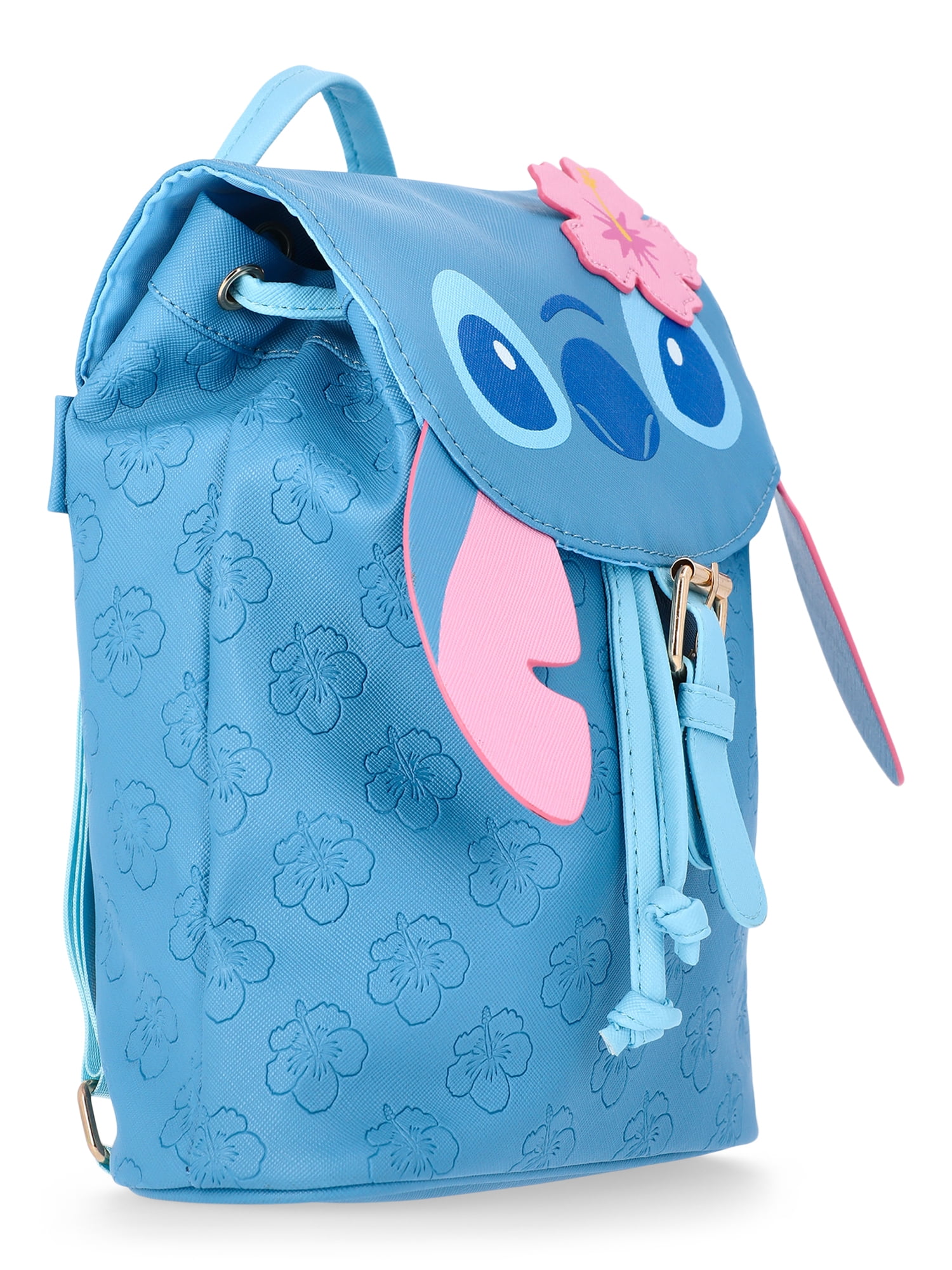 Disney Girls' Lilo and Stitch Mini Drawstring Backpack, Blue