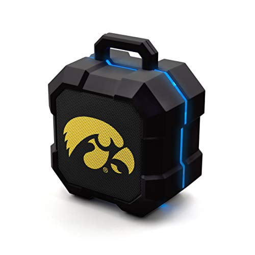 SOAR NCAA Shockbox Altavoz Bluetooth inalámbrico LED, Iowa Hawkeyes