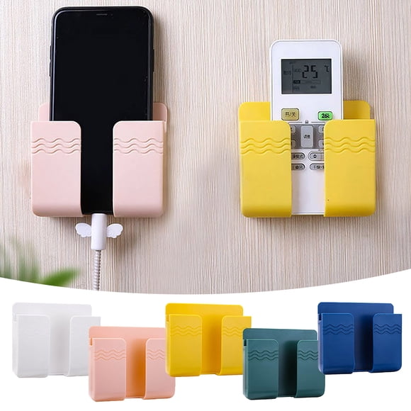 Punch Cartoon Mobile Phone Storage Rack Wall Mounted Organizer for Small Debris Hanger TV and Air Conditioner