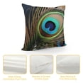 thumbnail image 4 of COMIO Waterproof Pillow Covers for Couch Throw Pillow Cases, Abstract Peacock Animal Feather Decorative Cushion Pillow Covers,Indoor Outdoor Decoration Ornate Colorful Plume, 4 of 5