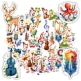 thumbnail image 3 of 35pcs-50pcs Cute Musical Stickers Animal Band Stickers Cartoon Instrument Stickers for Laptops Notebooks Suitcases, 3 of 9