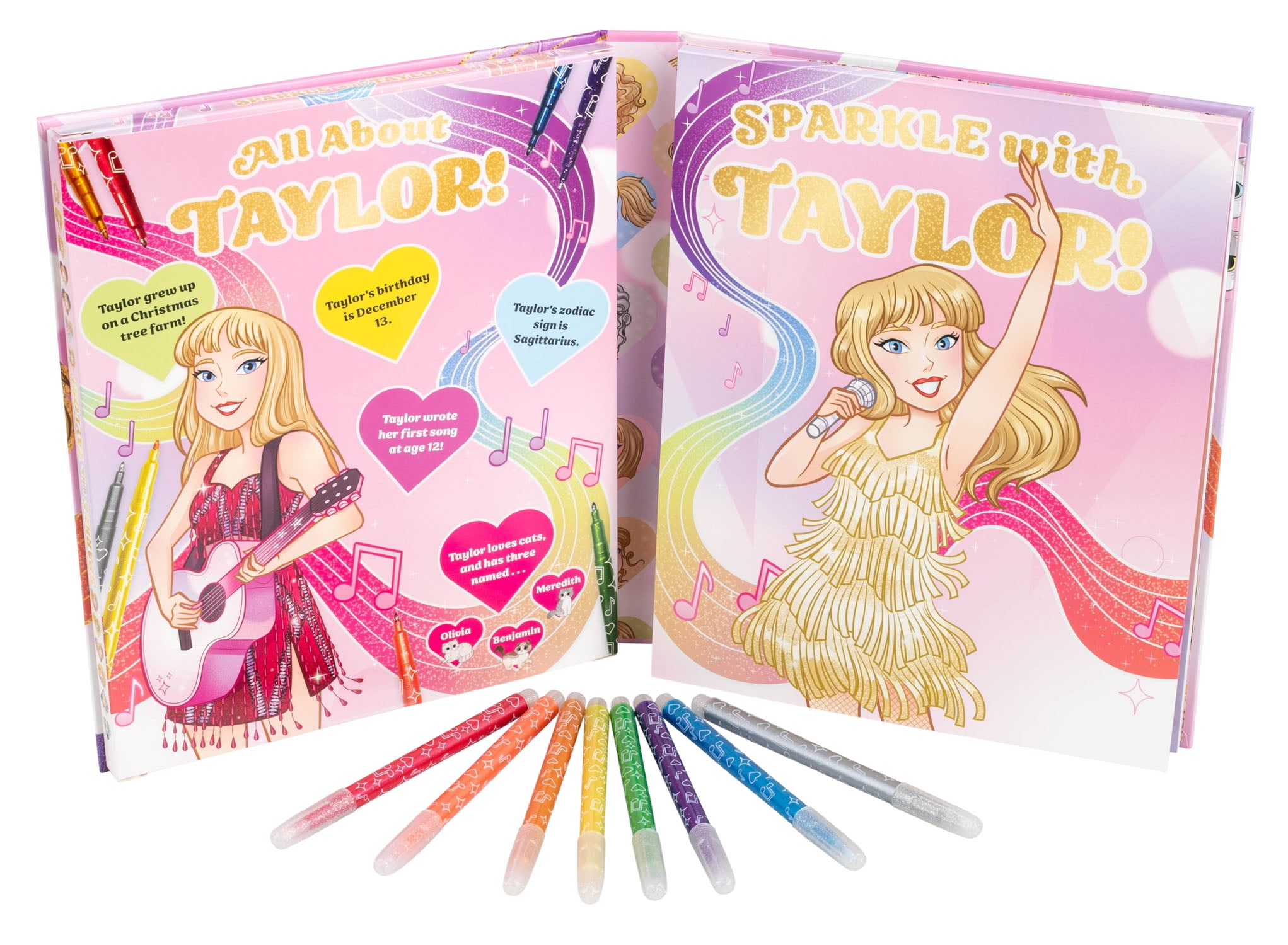 Sparkle with Taylor! a Glitter Coloring Kit, 64 pages (Hardcover)