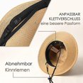 thumbnail image 4 of Panamá Unisexe Chapeau De Paille 58-60cm Larges Bords Chapeau De Soleil Pour Hommes Et Femmes Chapeau De Paille Ajustable, 4 of 5