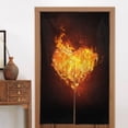 thumbnail image 4 of Doorway Drape Split Curtains, Heart Fire Flame Room Divider Privacy Door Curtains, 34" x 56", 4 of 7