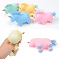 thumbnail image 1 of Pelotas antiestrés luminosas de unicornio, juguetes para apretar, juguetes antiestrés, pelota antiestrés kawaii blanda para adultos y niños, juguetes para aliviar el estrés, 1 of 5