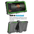 thumbnail image 4 of Cell Phone Case For Samsung Galaxy A13 5G, Heavy Duty Phone Case [Built-in Screen Protector] Rugged Swivel Holster Belt Clip Kickstand Hard Cover-Green, 4 of 9