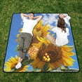 thumbnail image 5 of Sunflowers Blue Sky Beach Blanket Outdoor Picnic Mat Sandproof Waterproof Foldable for Camping Travel Hiking, 5 of 6