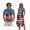 American Flag Palm Tree, variant on Whosucclay Starfish Coral Print Matching Hawaiian Outfits for Couples, Women's Casual Summer Sleeveless Crewneck Dress with Pockets Men's Hawaiian Button Down Aloha Shirt, S