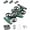 Green 1*Battery, variant on Rechargeable Dual-Mode Car Drone, 2 in 1 Flying RC Car Drone, 360° High Speed Drift Stunt Cars, 3 Speeds Adjustable, Dual Land & Air Modes, Cool Light Show