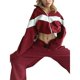 thumbnail image 2 of Conjunto Deportivo de Dos Piezas para Mujer: Sudadera con Cremallera, Pantalones de Chándal Anchos A Rayas en Contraste, Chándal de Viaje. Rojo XL, 2 of 10