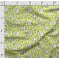 thumbnail image 2 of Soimoi Dog Printed, Poly Canvas Fabric, Decor Sewing Fabric by The Yard 56 Inch Wide,Decorative Fabric for Curtains Tote Bags, Lime Green, 2 of 5