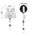 thumbnail image 4 of WIRESTER Set 2pcs Design Acrylic Key Card Holder Belt Clip Reel Id Badge Retractable - Brown White Mice, 4 of 6