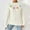 White, variant on The Running Man, Hand-Hook Flower Spliced Knitted Pullover Sweater for Women