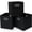 Black-3 Pack, variant on Fabric Cube Storage Bin 3 Pack Navy Blue Organizer with Dual Handles
