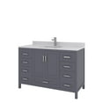 thumbnail image 6 of Ayna Decors Rooh 48 Inch Charcoal Grey Vanity Cabinet without Sink in Brushed Nickel Hardware, 6 of 11
