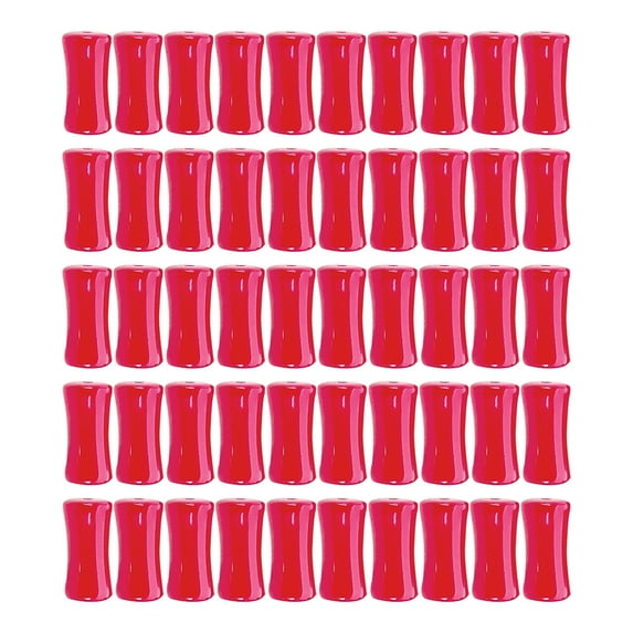 Beads For Jewelry Making Flat Tube Craft Beads Smooth Polished Loose Beads For DIY Bracelet Necklace Earring (12mm-50Pcs)
