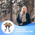 thumbnail image 5 of MezoJaoie Cute Knitted Beanie Warm Winter Hat Cute Hooded Sheep Animal Winter Hat Winter Warm Soft Lamb Knit Caps Thermal Ear Flaps Ski Snow Hat for Outdoor, 5 of 10