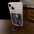 thumbnail image 4 of Clear For Magsafe Wallet Strong Magnetic Card Holder Smartphone Universal Case For iPhone 16 15 Pro Max 14 13 Samsung S24 Ultra Black, 4 of 6