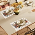 thumbnail image 2 of Halloween Kitchen Mat Set 4 Pcs PVC Linen Placemats 45 cm x 30 cm Non-Slip Double-Sided Table Mats for Coffee or Dining Table, 2 of 5