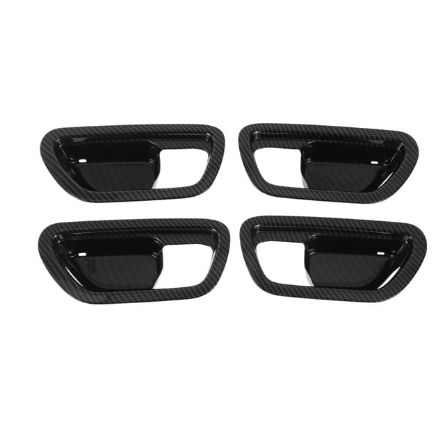 Cubierta del Tazón del Mango de la Puerta Interior para Honda HRV 2023-2025 Negro Fibra de Carbono ABS 4 Pcs
