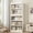 White | 4-Tier with 1 Display Shelf, variant on Soonbuy 71 Inch Farmhouse Bookcase with Double Fluted Design, 5-Tier Tall Wooden Bookshelf with Sturdy Base, Rustic Vintage Book Shelf for Living Room, Office, Library