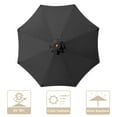 thumbnail image 6 of 8.8ft 8 Ribs Patio Umbrella Replacement Cover Canopy, Outdoor Market Beach Deck Replacement Cover Top,Black (Cover Only), 6 of 14