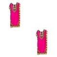 thumbnail image 4 of maskred Robe de Plage Mode Femme Vacances Boho Ethnique Élégante Tunique Ample Rose 2Set, 4 of 6