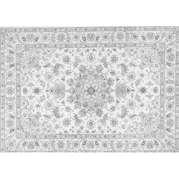 Ahgly Company Indoor Rectangle Persian Gray Traditional Area Rugs, 7' x 10'