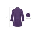 thumbnail image 3 of Panda Uniform by HeedFit Women's 32" Medical Lab Coat, Snap Front, Notched Lapel, XL, Purple, 3 of 6