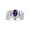 Amethyst, variant on Men's Rings Sterling Silver Rings Classic Designer Style 8X6MM Oval Gemstone & Diamond Ring Onyx October Birthstone Rings For Men Size 12
