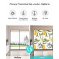 thumbnail image 4 of Window Privacy Film Lemon Flower Stained Glass Window Film Decorative Sun Block Window Cover Yellow Fruit Floral Country Bee Summer Window Clings Static Adhesive Sticker for Bathroom 19.6"x39.3", 4 of 6