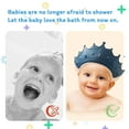 thumbnail image 3 of 3 Pack Soft Baby Shower Cap Soft Adjustable Baby Shower Cap for Washing Hair Baby Bath Hat Shield Baby Safe Visor Cap Bathing Shampoo Shower Protection Hat for Toddler Baby Kids Children, 3 of 8
