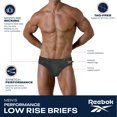 thumbnail image 3 of Reebok Men's Underwear - Low-Rise Quick Dry Performance Briefs (5 Pack), Size Medium, All Black, 3 of 4