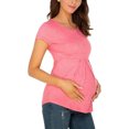 thumbnail image 5 of Women's Maternity Tops Tunic T-Shirt Pregnancy Clothes Ladies Fashion Solid Color Print Short Sleeve Pregnant Woman Casual Clothe Top, 5 of 5