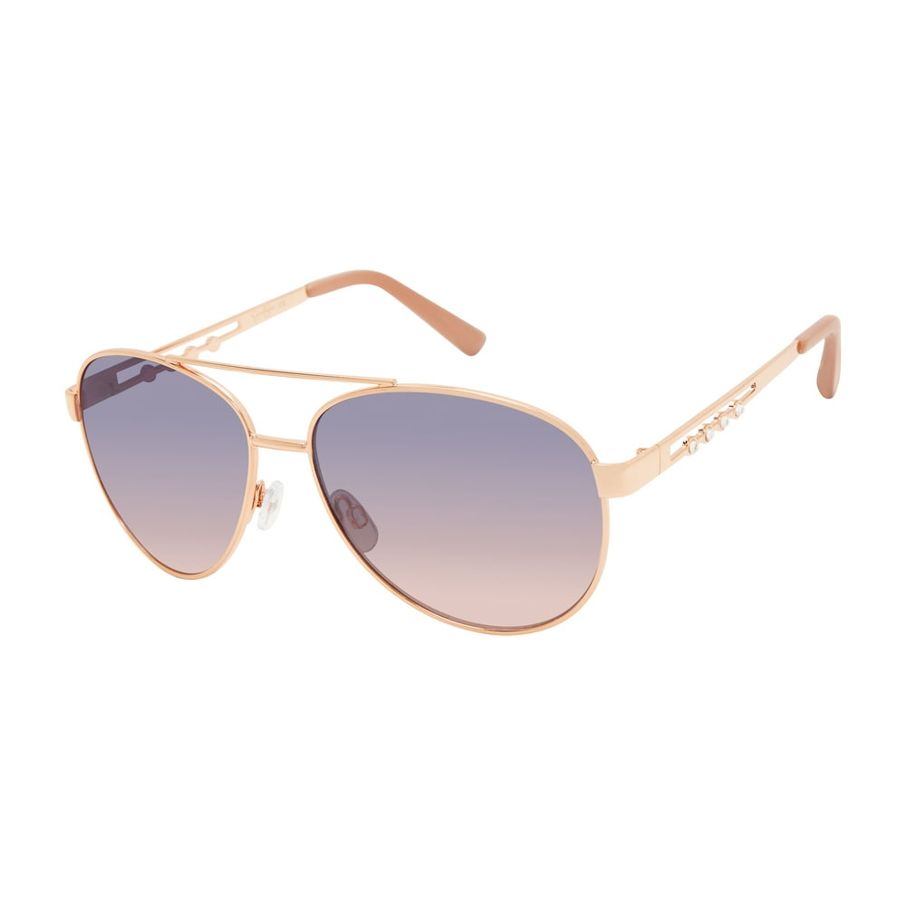 Jessica Simpson - Jessica Simpson Women's Metal Aviator Sunglasses with ...