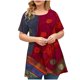 thumbnail image 2 of Fiudx Liquidación de Ofertas Flash Camiseta de Talla Grande para Mujer, Manga Corta, Básica, Estampada, Informal, con Cuello Redondo, Dobladillo Ancho, Camisa Grande, 2 of 4