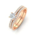 thumbnail image 3 of 1.00 Carat TW Diamond Solitaire Bridal Set Engagement Rings in 10k Rose Gold (G-H, I2), 3 of 5