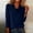 *Navy, variant on ClodeEU Women's Front Ruff Sweater,Long Sleeve Lightweight Pullover ,Casual Knit Tops Navy,Womens Plus L