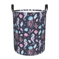 thumbnail image 6 of Lsque Watercolor Marine Animals pattern Laundry Hamper Basket, Tall Woven Rope Hamper Basket for Clothes, Lightweight Storage Basket, Collapsible Waterproof-Small, 6 of 8