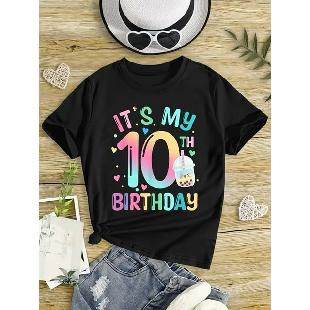 Summer Girls' Fashion Kids T-Shirt Casual Short Sleeve Top