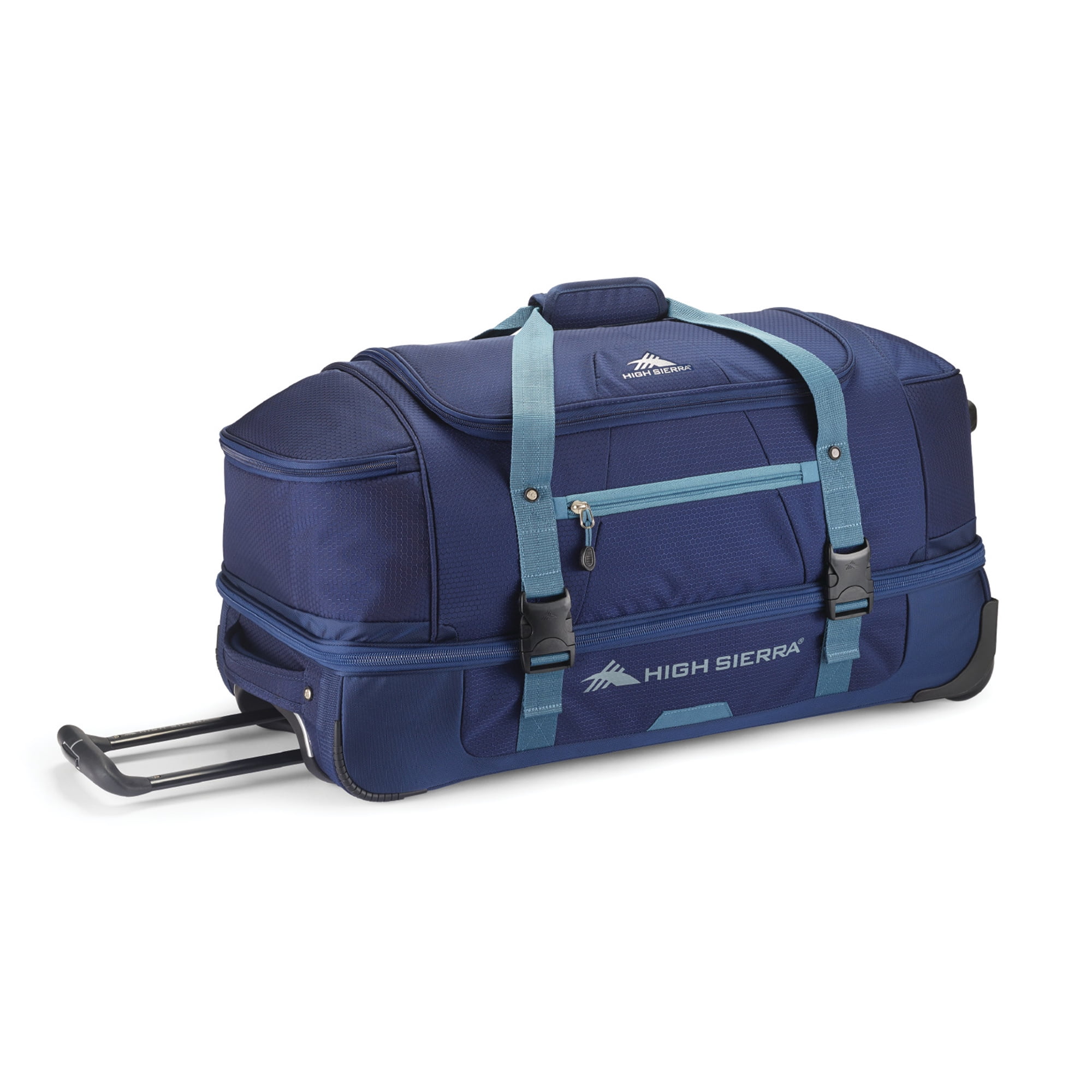 High Sierra Fairlead 28 Inch Drop Bottom Portable Wheeled Rolling Polyester Duffel Travel Bag
