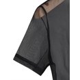 thumbnail image 4 of DYMADE Women's Summer Short Sleeve Round Neck Mesh Sexy Sheer Slim Fit Tulle T-Shirt Tops, 4 of 4