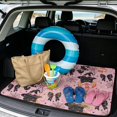 thumbnail image 2 of Bulopur Pink Halloween Cat Car Trunk Mat 29" x 39", Witch Black Cat Pumpkin Bow Print Cargo Liner, Waterproof Non-Slip Rear Cargo Mat for Women Drivers, 2 of 7