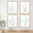thumbnail image 2 of PixonSign&nbsp;Framed Teal Green Forest Plants Wall Art, Set of 4 Nature Tree Vine Branches Wall Decor Prints, Botanical Floral Wall Décor, Rustic Artwork for Living Room, Bedroom - 12"x16" Natural, 2 of 5