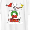 thumbnail image 3 of Peanuts - Snoopy and Woodstock House Sleigh - Women's Short Sleeve Graphic T-Shirt, 3 of 6