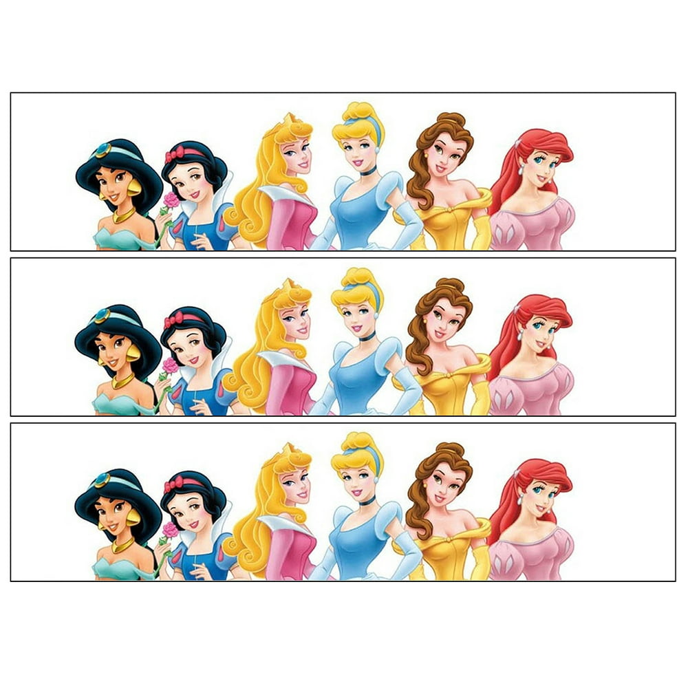 Disney Princess Ariel Belle Cinderella Snow White Aurora Jasmine Edible